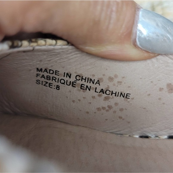 ANTHROPOLOGIE SERAPHINA SNAKESKIN EMBOSSED LEATHER POINTED TOE BLOCK HEE… - Picture 3 of 15